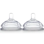 ComoTomo Natural Silicone Nipple, Fast Flow (3holes- 6M+) 2pcs.