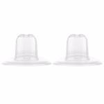 ⁦Dr. Brown's milestones, Option+ Baby Bottle Sippy Spouts Nipple- Wide neck, 6m+(2-pack)⁩ - الصورة ⁦2⁩