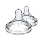 ⁦Dr. Brown's Wide-Neck Natural flow, Anti- colic, Nipple - Slow Flow Level 1 - 2-pack⁩ - الصورة ⁦2⁩