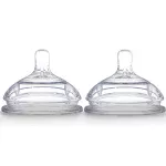 ComoTomo Natural Silicone Nipple, Fast Flow (3holes- 6M+) 2pcs.