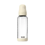 ⁦Bibs Baby Feeding Bottle Glass- Round Natural Rubber Latex Nipple, 240ml⁩ - الصورة ⁦2⁩