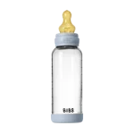 Bibs Baby Feeding Bottle Glass- Round Natural Rubber Latex Nipple, 240ml - Image 6