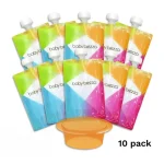 BabyBrezza Reusable Food Pouches, 10 (200ml)