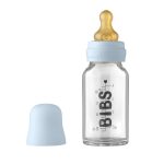 ⁦Bibs Baby Feeding Bottle Glass- Round Natural Rubber Latex Nipple, 120ml⁩ - الصورة ⁦2⁩