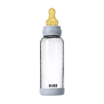 Bibs Baby Feeding Bottle Glass- Round Natural Rubber Latex Nipple, 240ml - Image 6