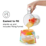 BabyBrezza Reusable Food Pouches, 10 (200ml) - Image 3