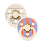 Bibs Colour Natural Rubber Latex Pacifier 2-Pack - Ivory Hush Mix