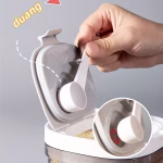 ⁦Magnetic Spoon Storage Container- 1300ml transparent Black⁩ - الصورة ⁦2⁩