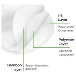 Moon Reusable Bamboo Breast Pads, 14 Pads - Image 2