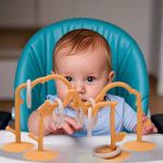 ⁦Baby Suction Ring Activity Toy- Pink Bear⁩ - الصورة ⁦2⁩