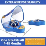⁦SwimBobo, Air Free Baby Floats, Blue (4-48 Months)⁩ - الصورة ⁦2⁩