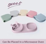 ⁦Foldable Silicone Plate with Fork & Spoon Set⁩ - الصورة ⁦7⁩