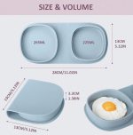 ⁦Foldable Silicone Plate with Fork & Spoon Set⁩ - الصورة ⁦3⁩