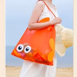 ⁦Large Mesh Beach Organizer Bag - orange⁩ - الصورة ⁦2⁩
