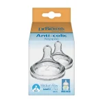 Dr. Brown’s Wide-Neck, Natural flow, Anti- colic, Nipple - Medium Flow Level 2 - 2-pack