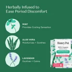 ⁦Honey Pot 100% Organic Cotton Cover Cooling Herbal Infusion Postpartum Pads, 12 Count⁩ - الصورة ⁦2⁩
