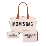 Mom's Bag ,3 pcs Large Capacity Multifuctional Travel Bags - Beige