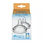 Dr. Brown’s Wide-Neck, Natural flow, Anti- colic, Nipple - Medium Flow Level 2 - 2-pack