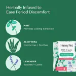 Honey Pot 100% Organic Cotton Cover Cooling Herbal Infusion Postpartum Pads, 12 Count - Image 2