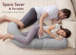 ⁦Momcozy F-shape Pregnancy Pillow with Air Layer Cover⁩ - الصورة ⁦7⁩