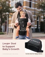 ⁦MomCozy 2 in 1 Ergonomic Hip Seat Baby Carrier, 0-36 Months (<44 lbs.)⁩ - الصورة ⁦3⁩