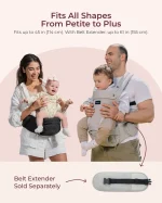 ⁦MomCozy 2 in 1 Ergonomic Hip Seat Baby Carrier, 0-36 Months (<44 lbs.)⁩ - الصورة ⁦7⁩