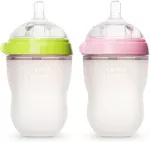 ComoTomo Baby Bottle 2pack 250ml- Pink & Green